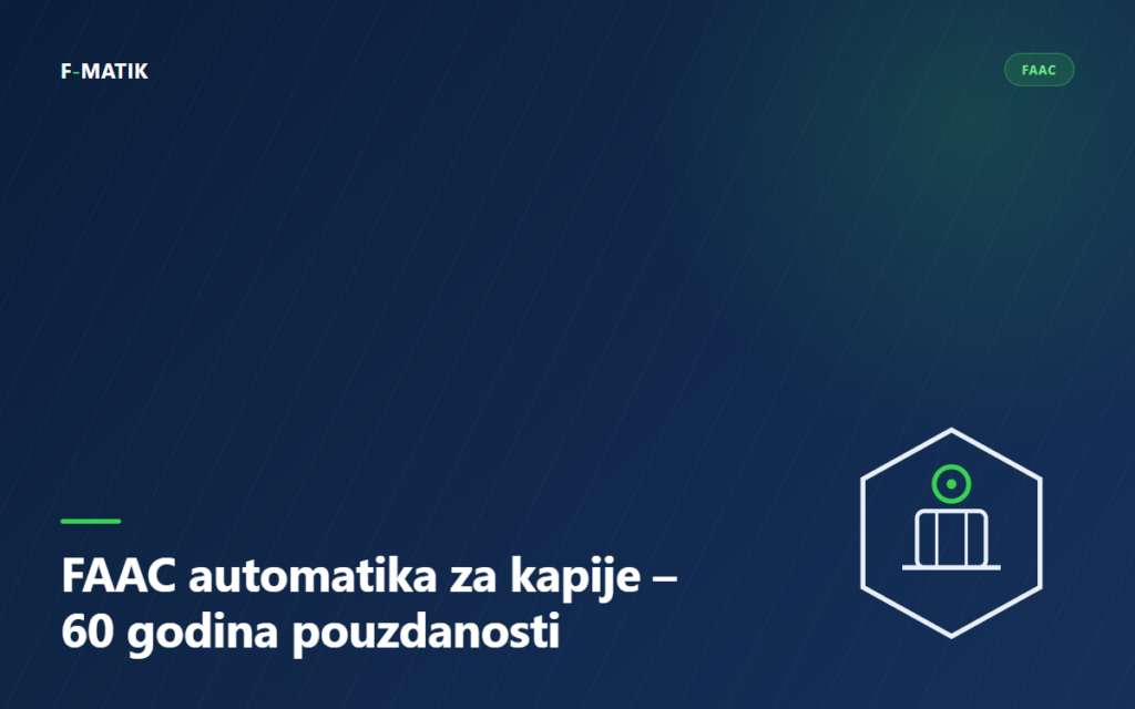 FAAC automatika za kapije – 60 godina pouzdanosti